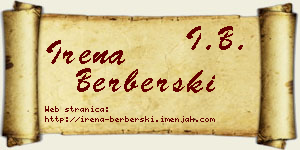Irena Berberski vizit kartica